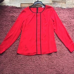 Calvin Klein Black and Red blouse